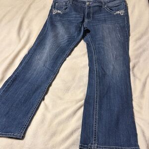 Grace Women's Boot Cut Jeans in Deep Blue